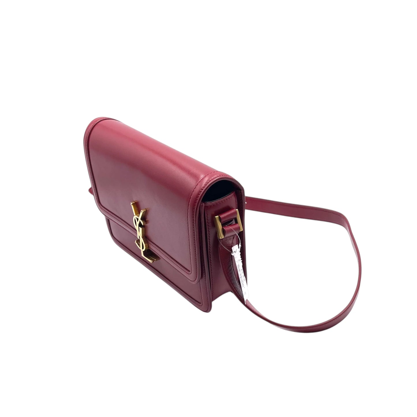 Saint Laurent Solferino Burgundy Medium Satchel