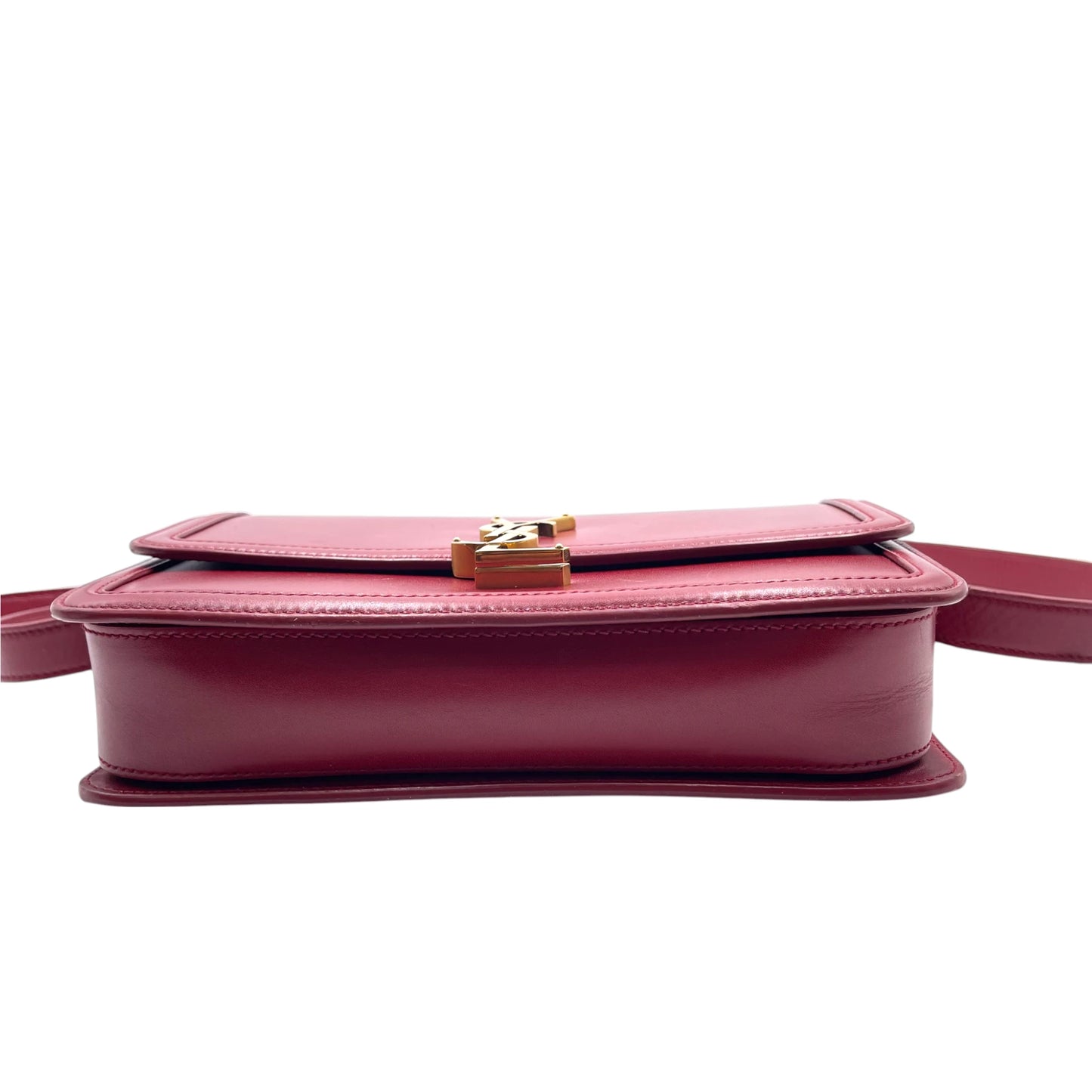 Saint Laurent Solferino Burgundy Medium Satchel