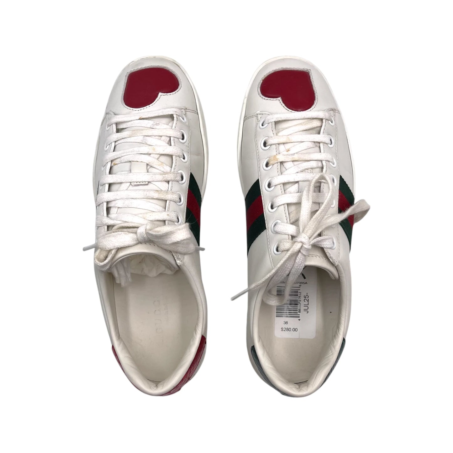 Gucci Ace Embroidered Hears Women's Snkr