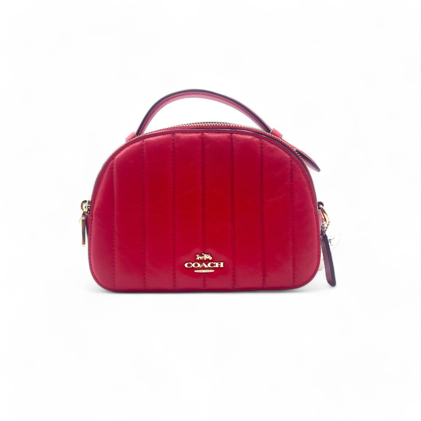 Coach Red Linear Quilt Serena Bag