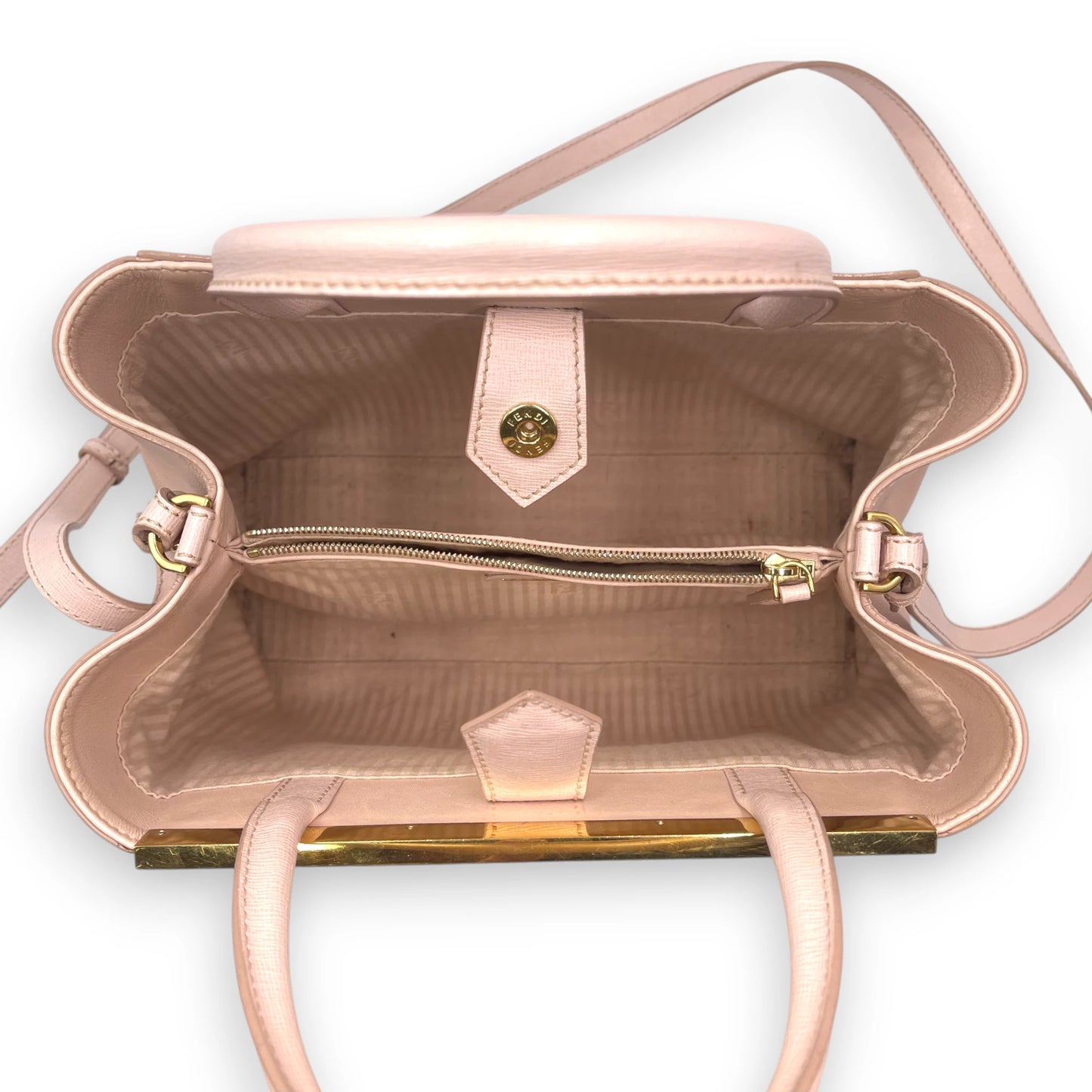 Fendi Blush Texture leather Bag