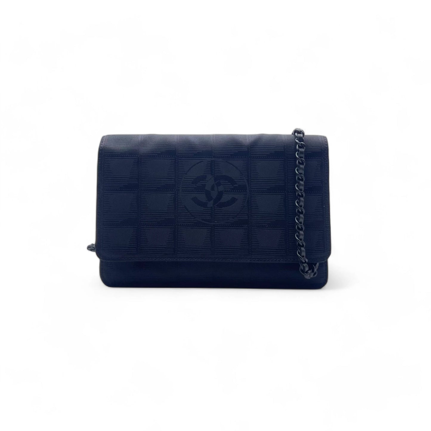 Chanel Black Tonal Chain Wallet