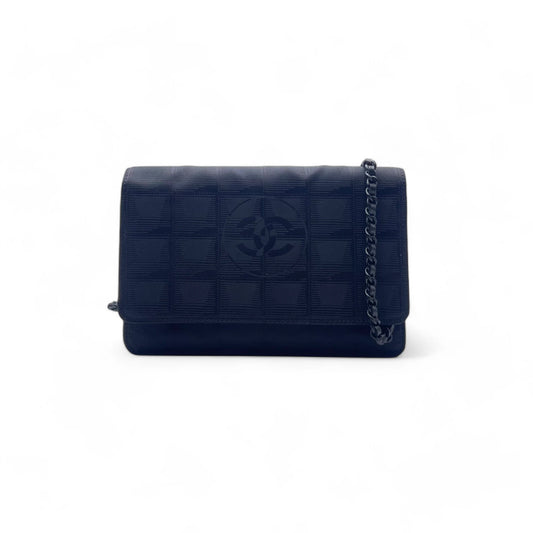 Chanel Black Tonal Chain Wallet