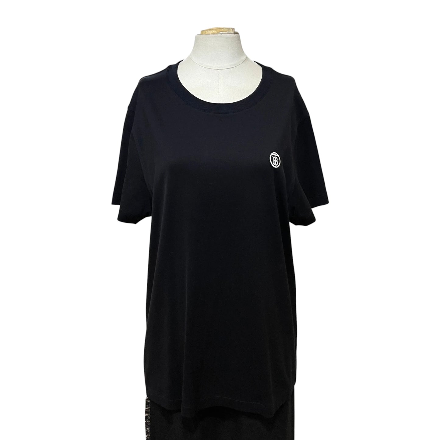 Burberry Embroidered Logo Cotton T-Shirt