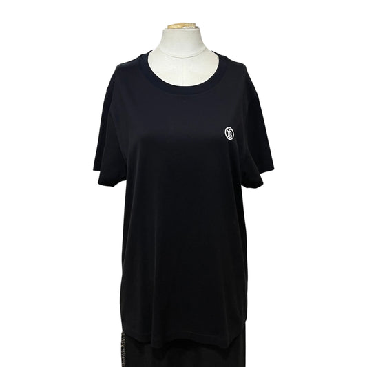 Burberry Embroidered Logo Cotton T-Shirt