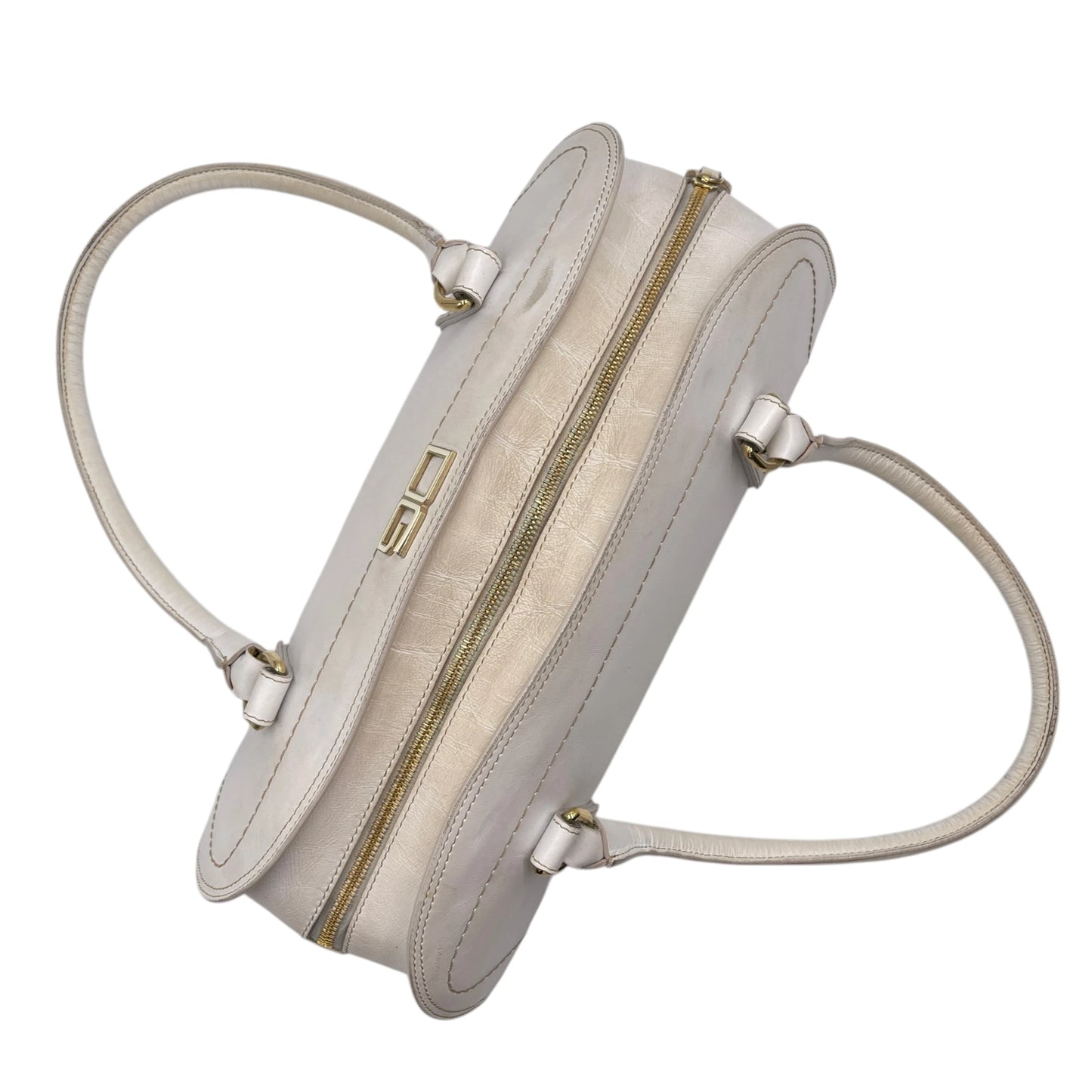 D&G White Leather Shoulder Bag