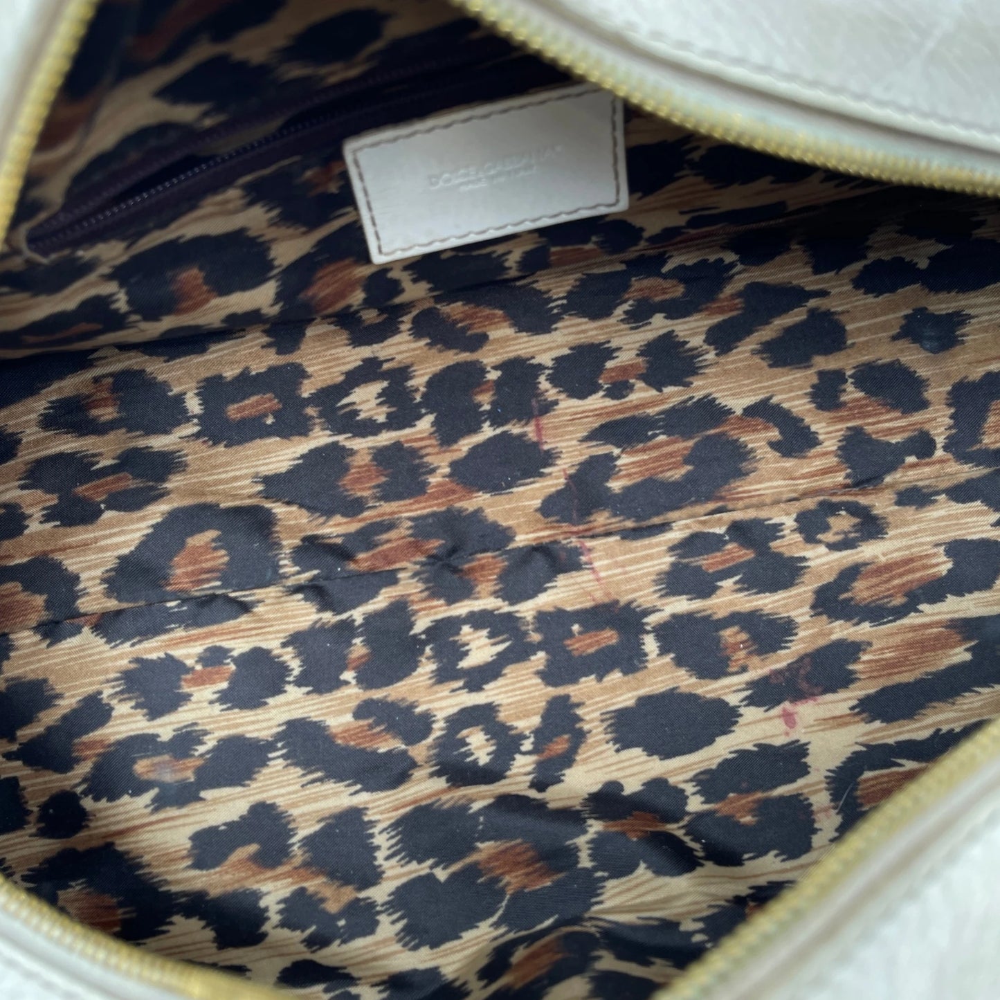 D&G White Leather Shoulder Bag