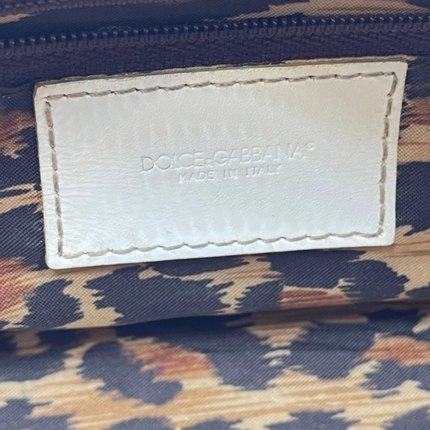 D&G White Leather Shoulder Bag