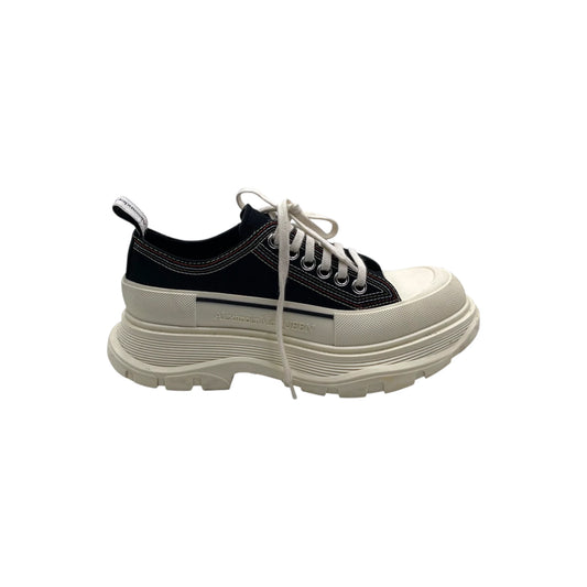 McQueen Tread Slick Low Lace Up Denim Black