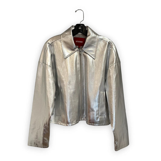 Staud Lennox Silver Jacket Wom S