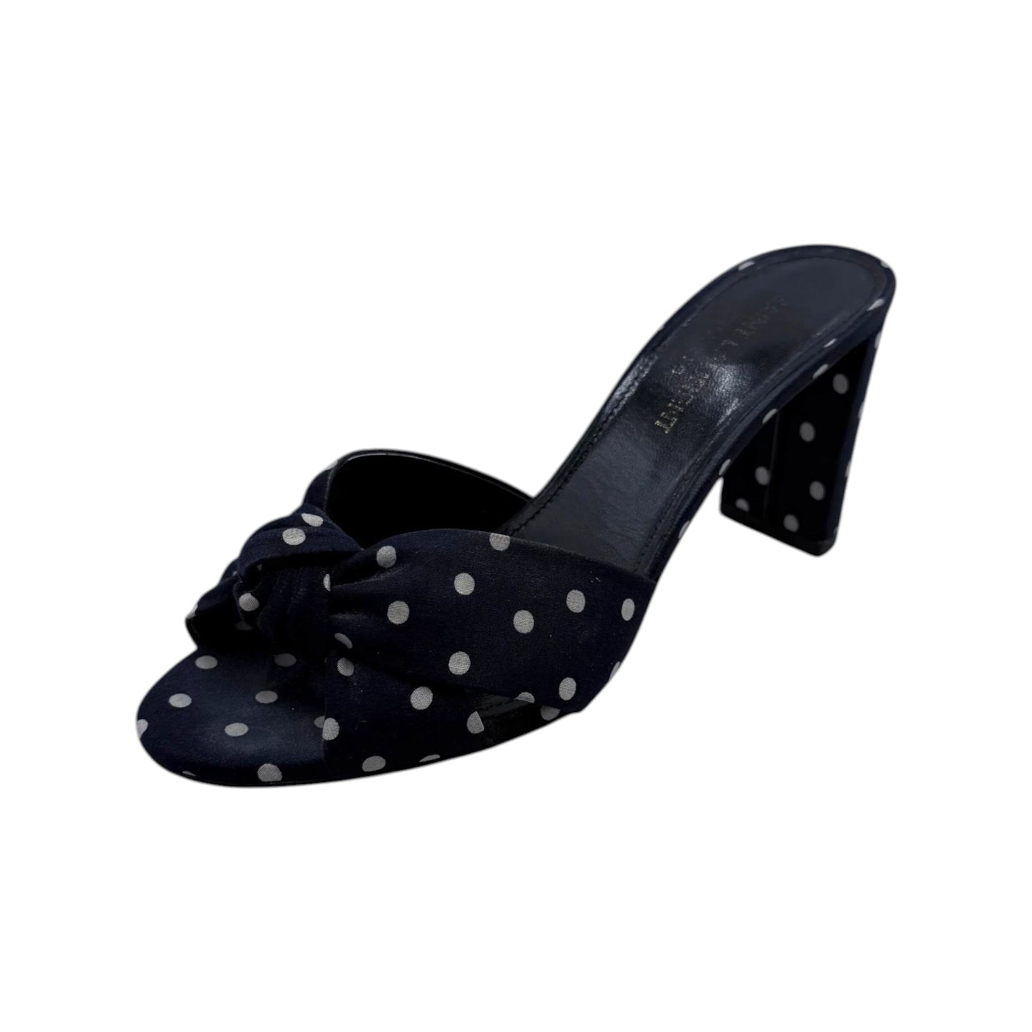 Saint Laurent Bianca Polka-Dot Mule