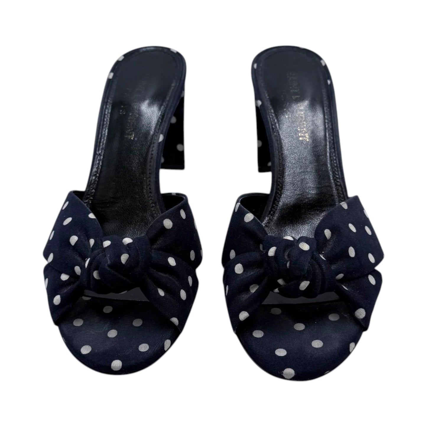 Saint Laurent Bianca Polka-Dot Mule
