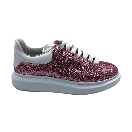 Alexander McQueen Pink Glitter Oversized Sneaker