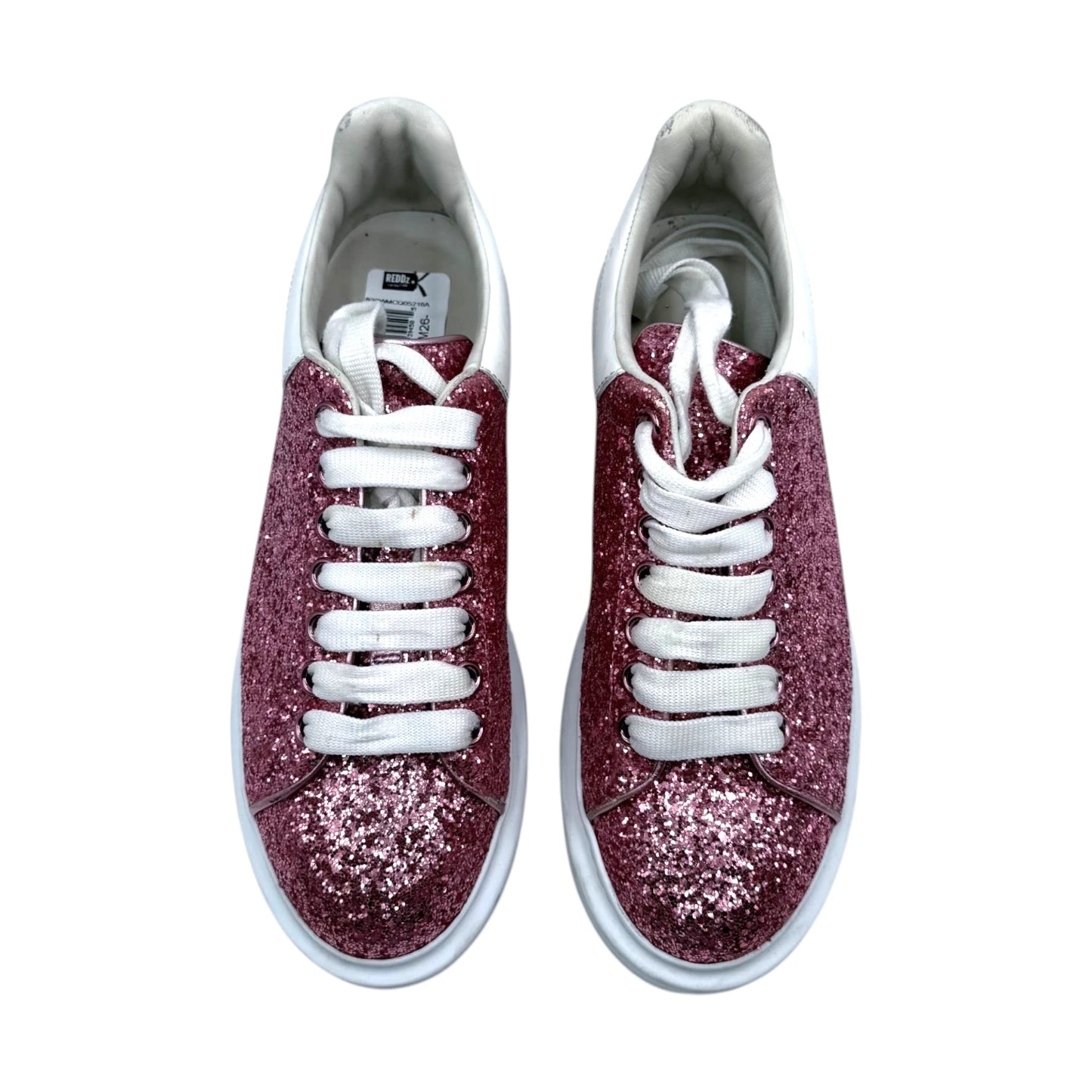 Alexander McQueen Pink Glitter Oversized Sneaker