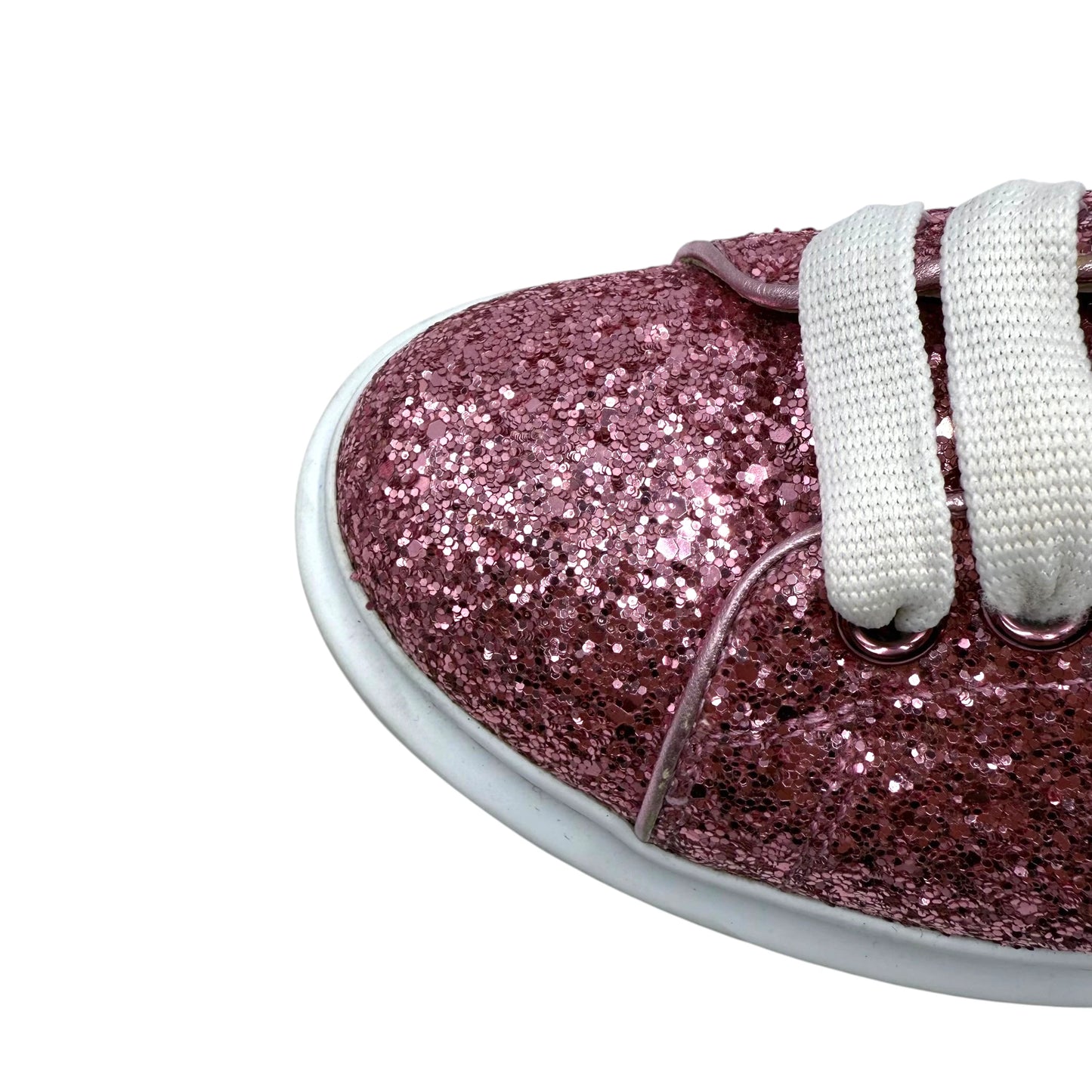 Alexander McQueen Pink Glitter Oversized Sneaker