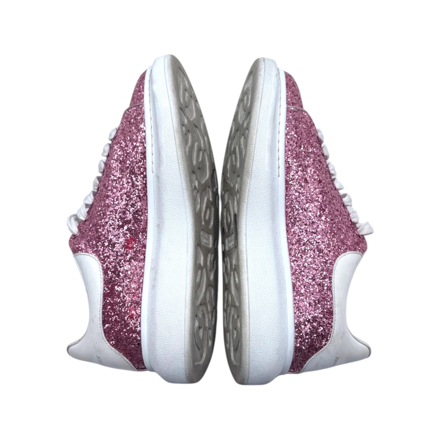 Alexander McQueen Pink Glitter Oversized Sneaker