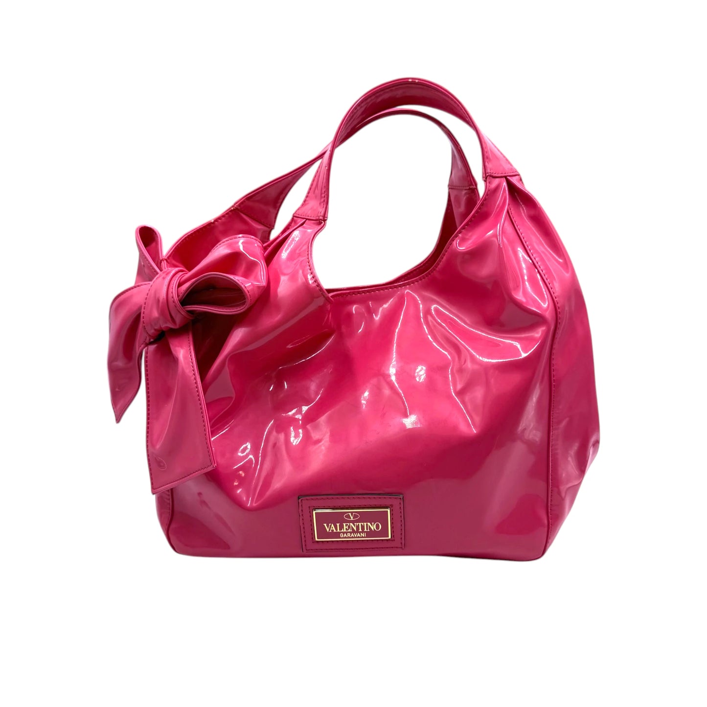 Valentino Garavani Pink Patent Top Handle Bag