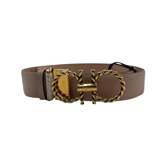 Salvatore Ferragamo Tan Gancini Belt