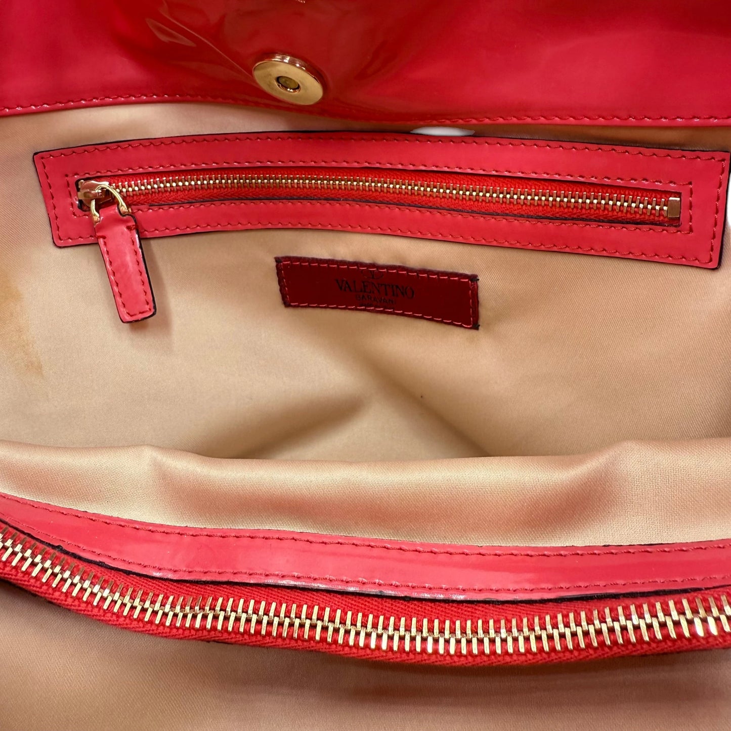 Valentino Garavani Pink Patent Top Handle Bag