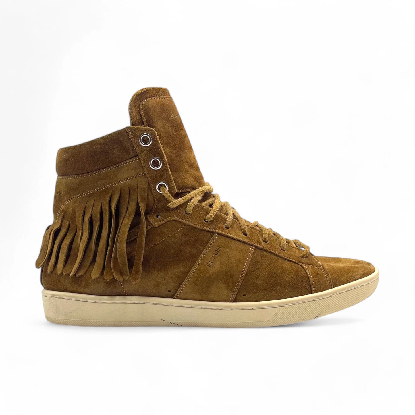 YSL Brown Suede Fringe Snkr Men