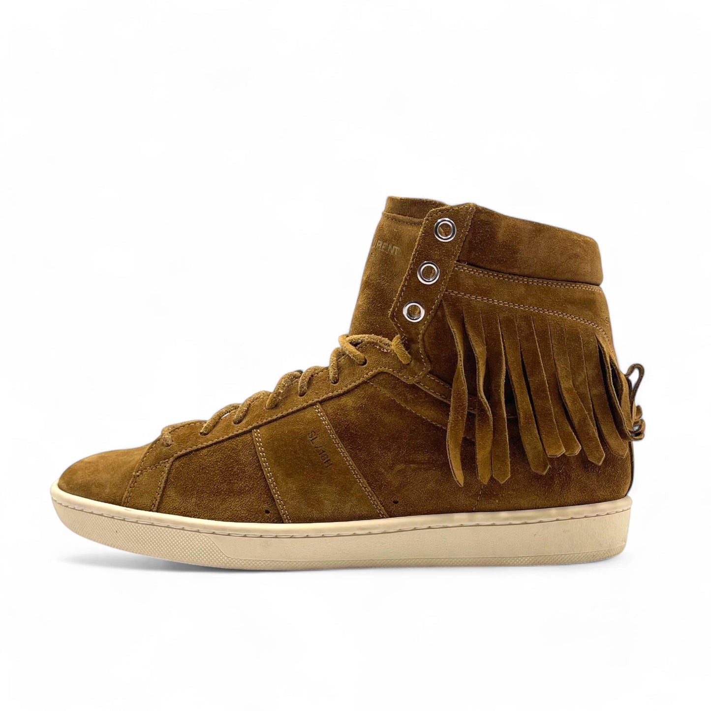 YSL Brown Suede Fringe Snkr Men