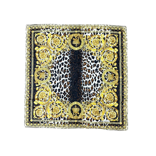 Versace Leopard Silk Baroque Scarf