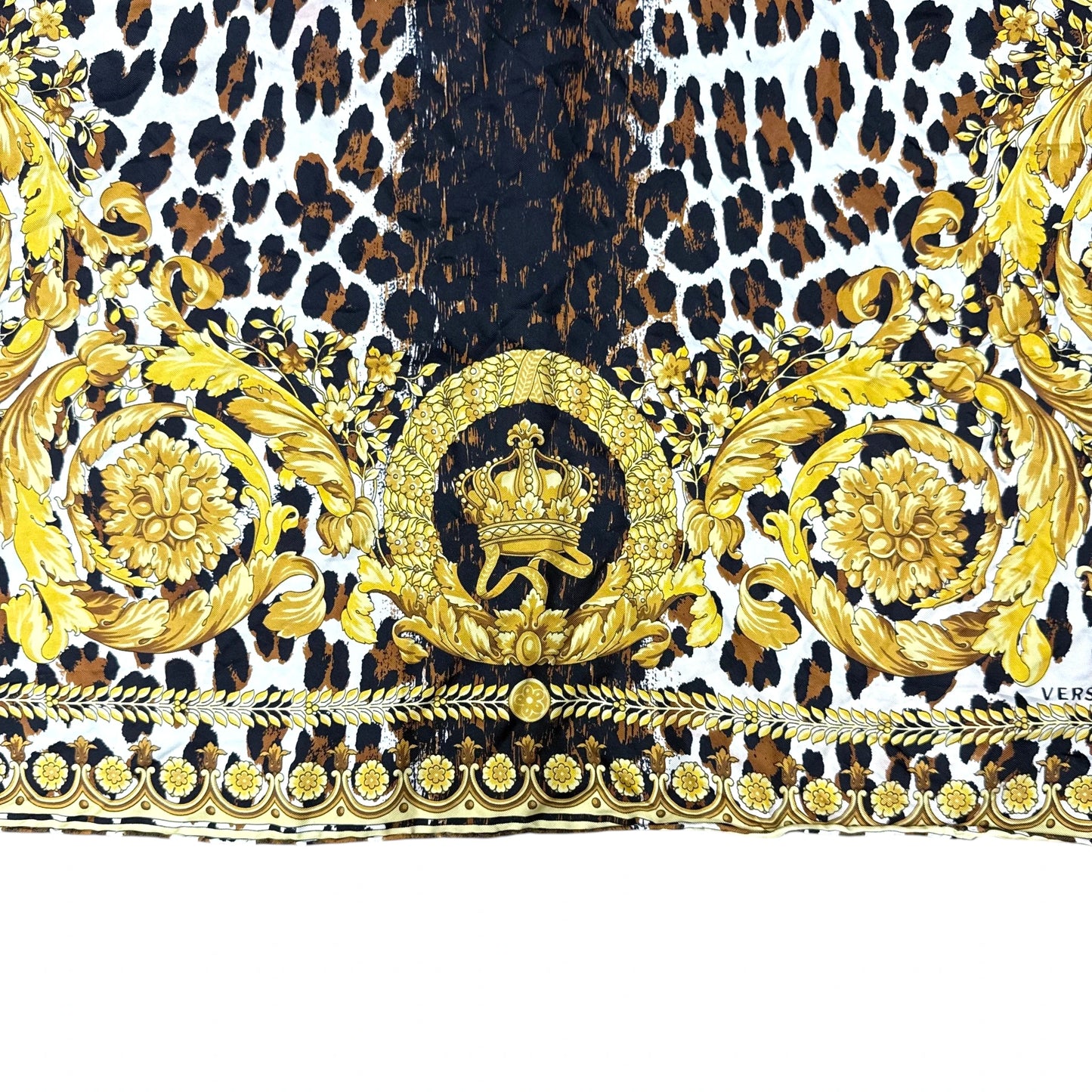 Versace Leopard Silk Baroque Scarf