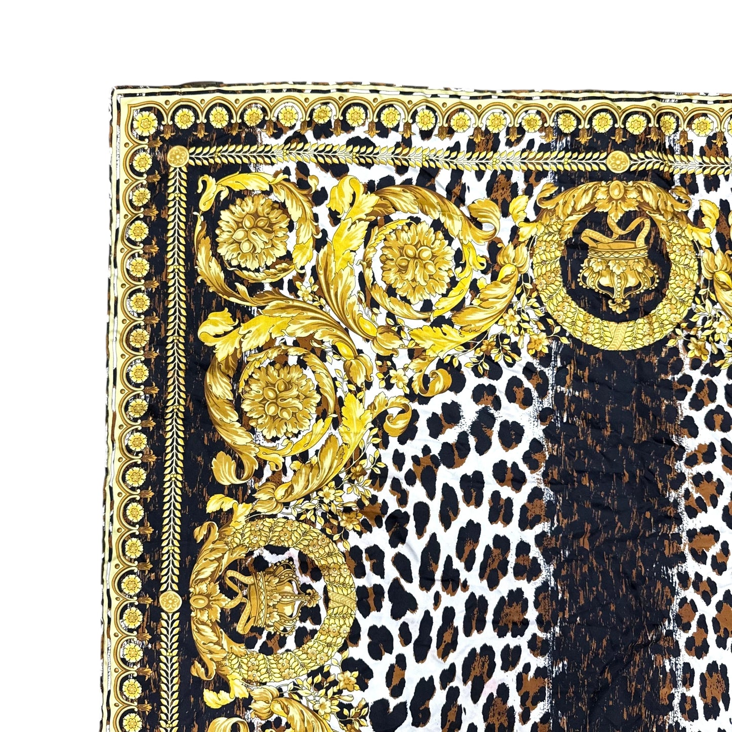 Versace Leopard Silk Baroque Scarf