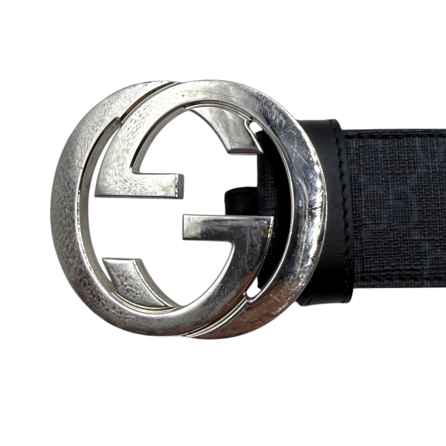 Gucci Interlocking Buckle Leather Belt