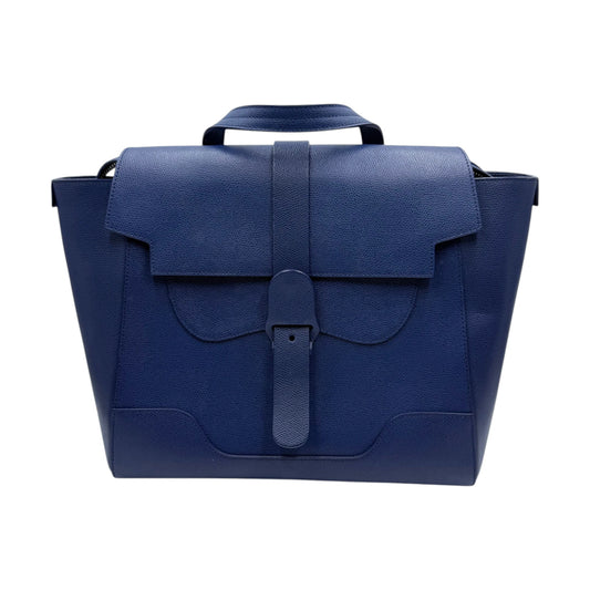 Senreve Maestra Blue Pebbled Leather Bag