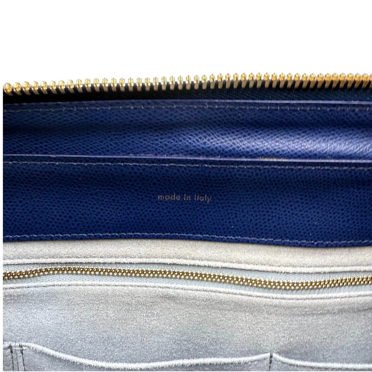 Senreve Maestra Blue Pebbled Leather Bag
