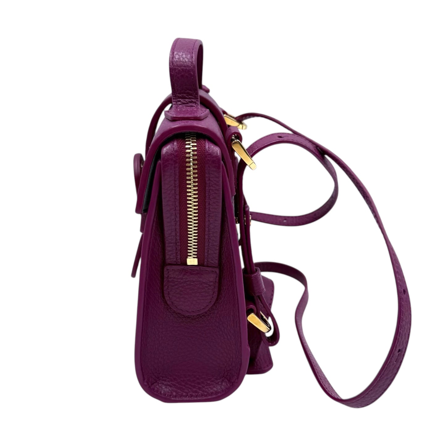 Senreve Pebble Leather Purple Alunna Bag