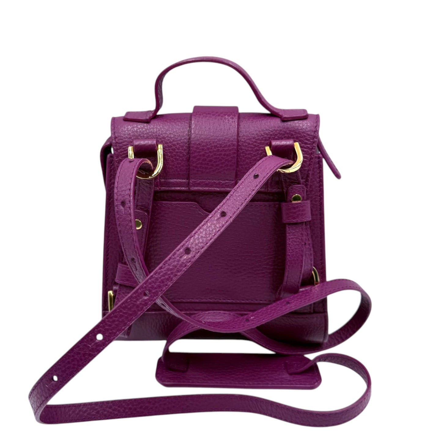 Senreve Pebble Leather Purple Alunna Bag