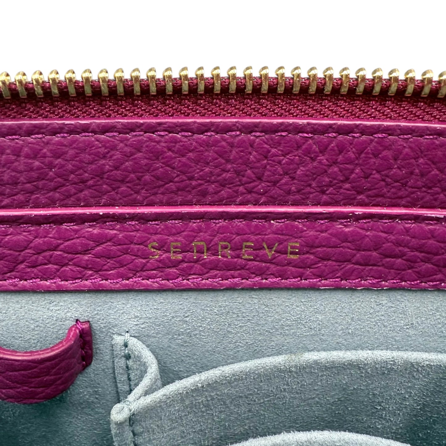 Senreve Pebble Leather Purple Alunna Bag