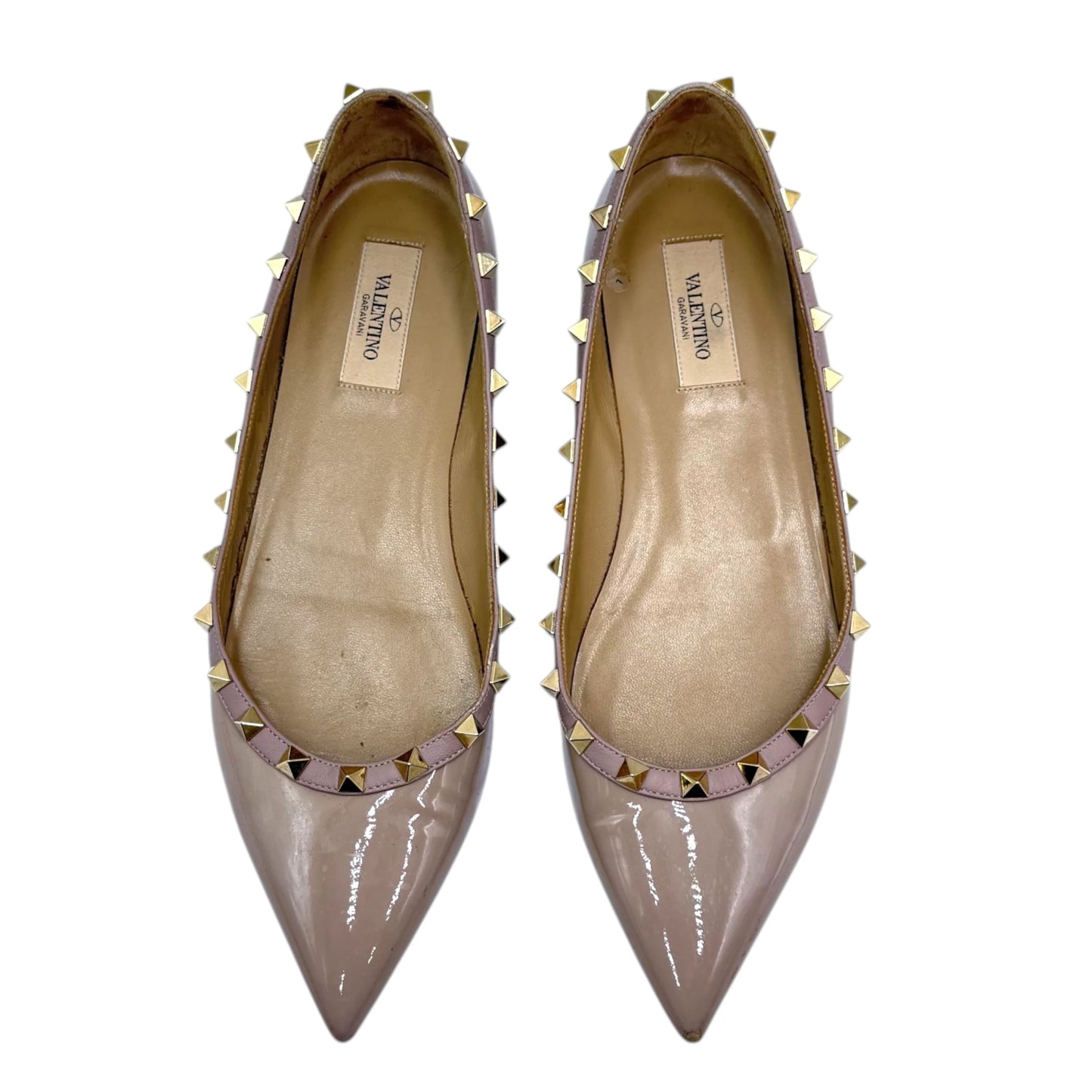 Valentino Garavani Nude Rockstud Flats