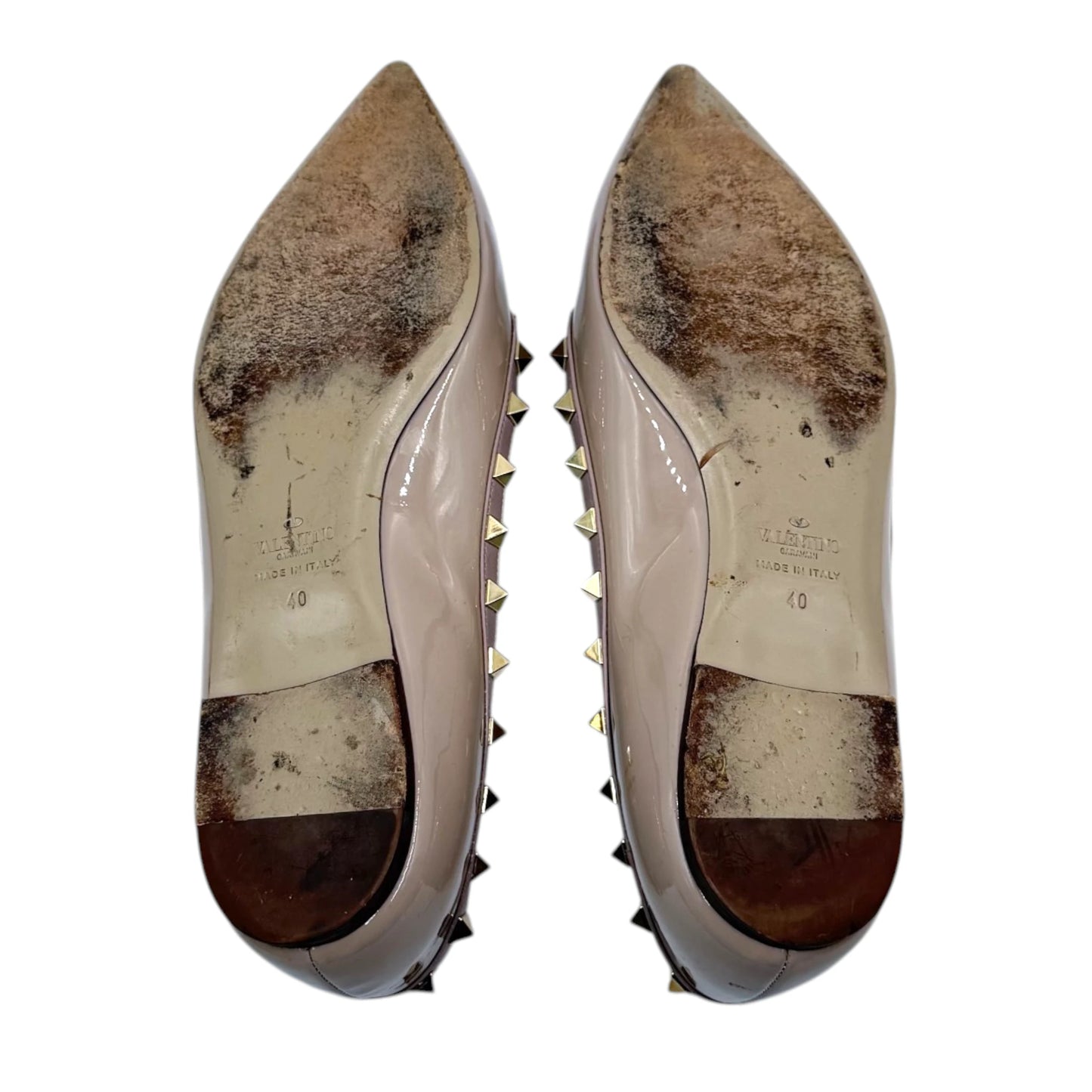 Valentino Garavani Nude Rockstud Flats