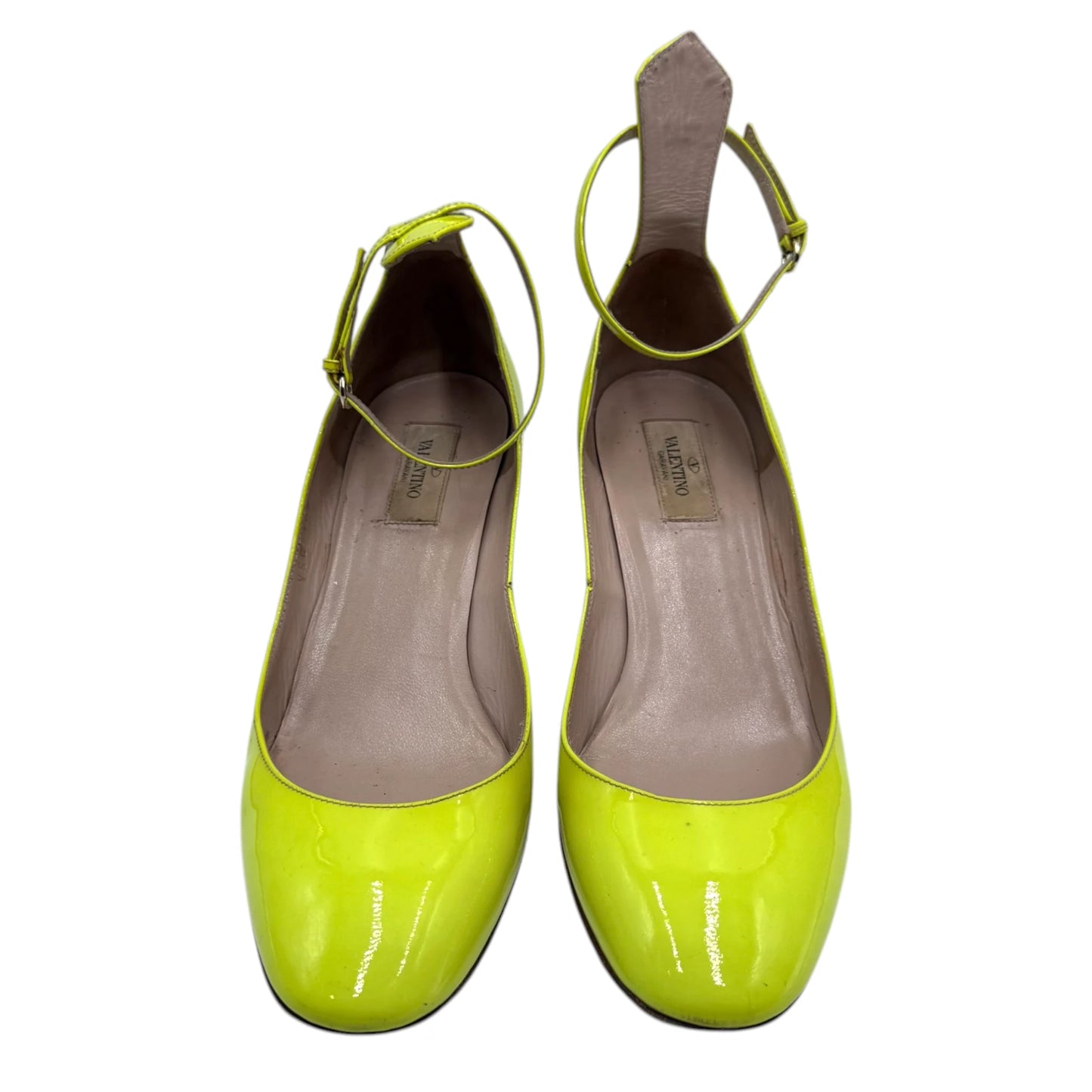 Valentino Garavani Yellow Patent Leather Heels
