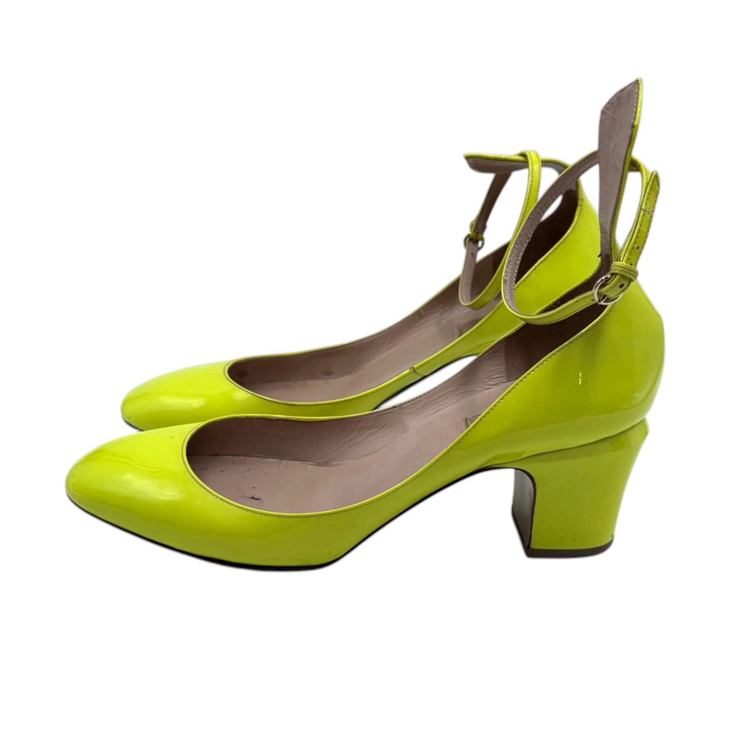 Valentino Garavani Yellow Patent Leather Heels