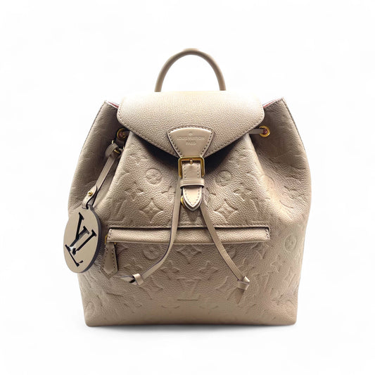 L.V. Beige Montsouris Backpack