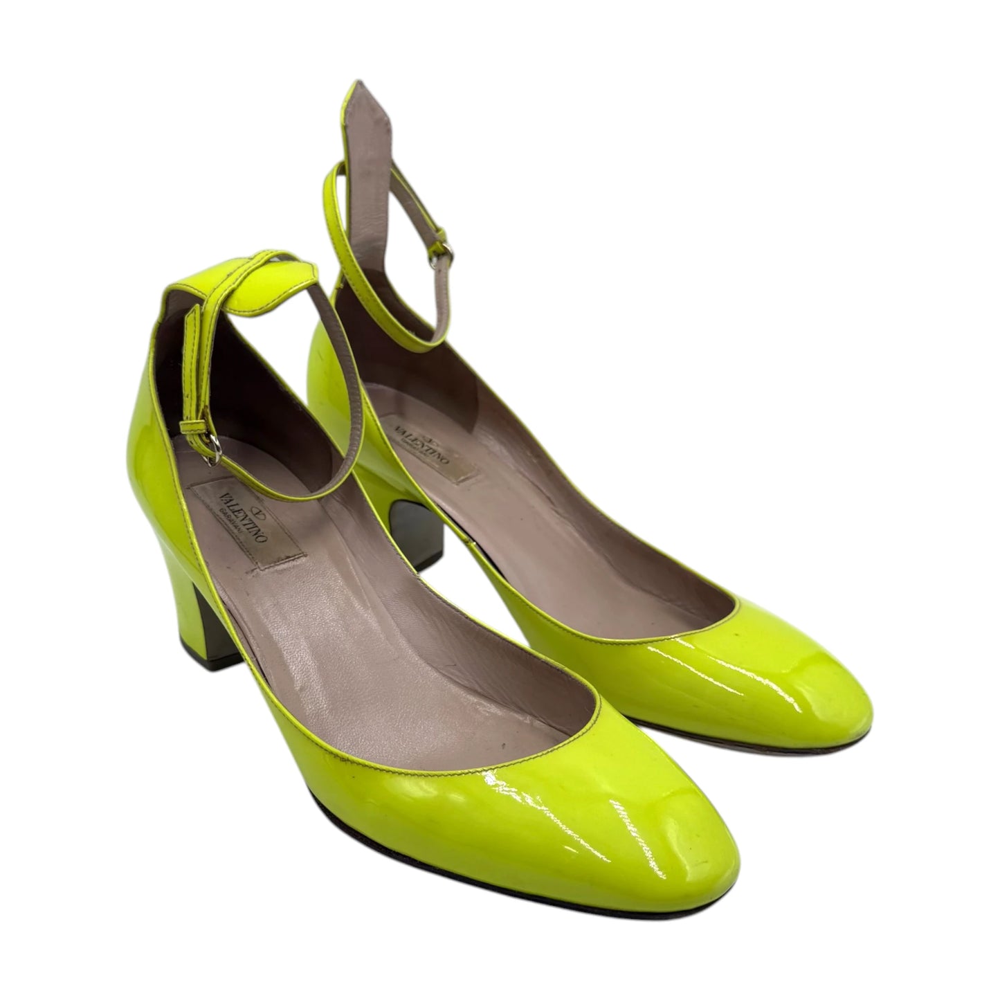 Valentino Garavani Yellow Patent Leather Heels
