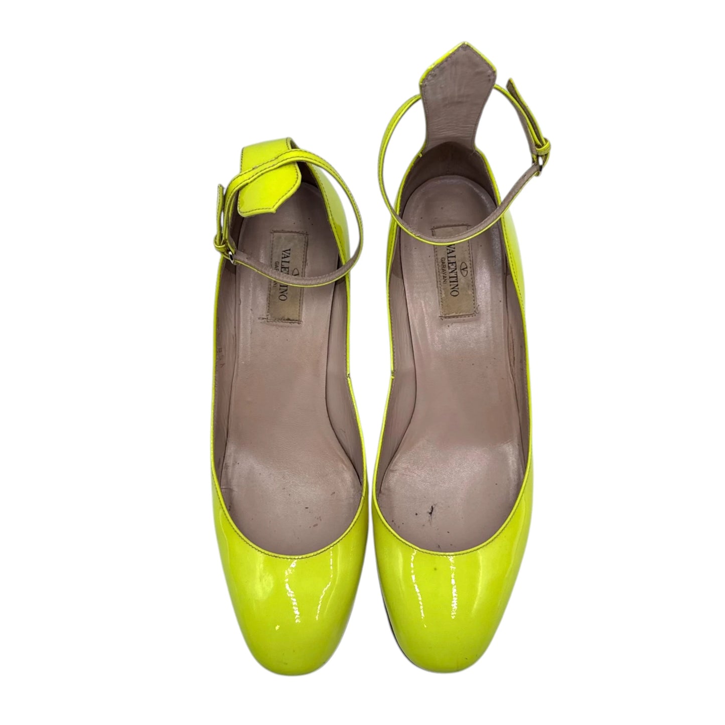 Valentino Garavani Yellow Patent Leather Heels