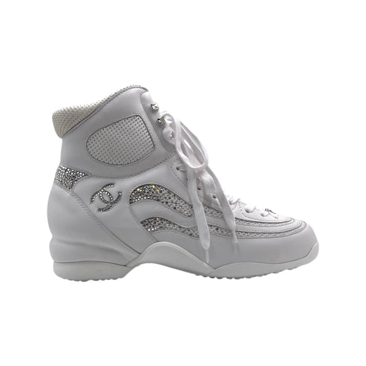 Chanel Rhinestone High Top Snkr