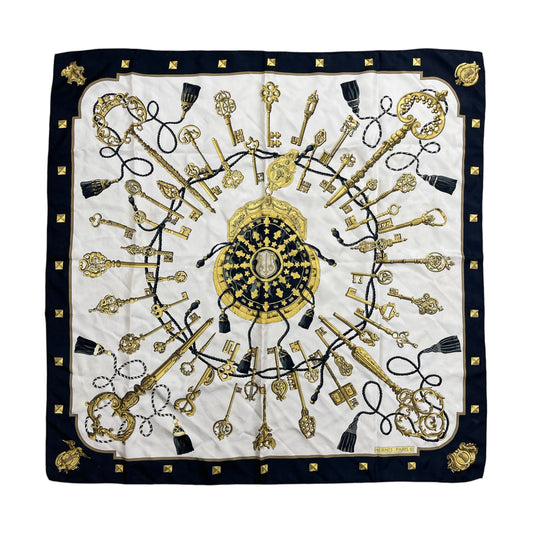 Hermès Les Cles Silk Scarf