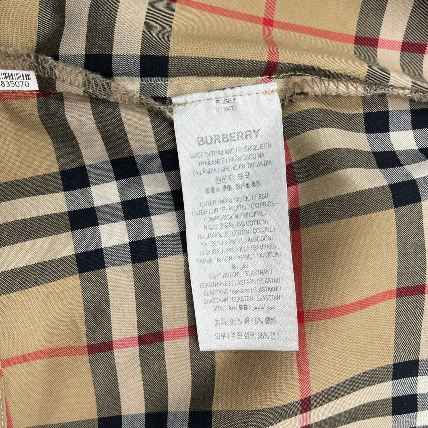 Burberry Check Button-Down Shirt