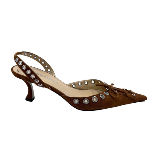 Mach & Mach Le Cadeau Stud-Embellished Slingback Pumps