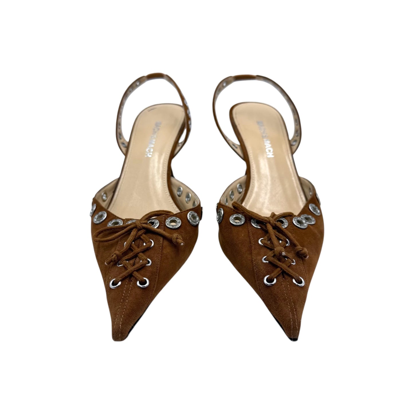 Mach & Mach Le Cadeau Stud-Embellished Slingback Pumps