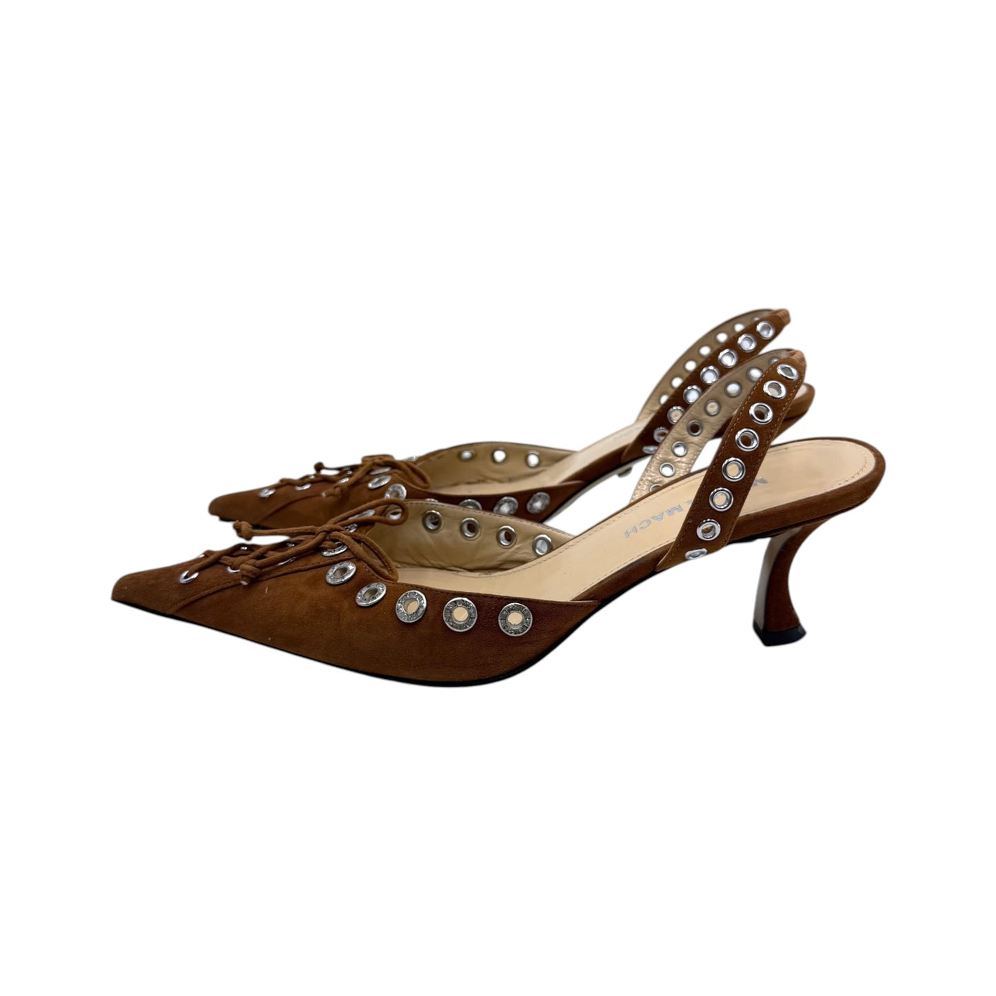 Mach & Mach Le Cadeau Stud-Embellished Slingback Pumps