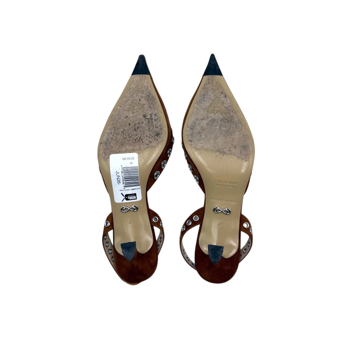 Mach & Mach Le Cadeau Stud-Embellished Slingback Pumps