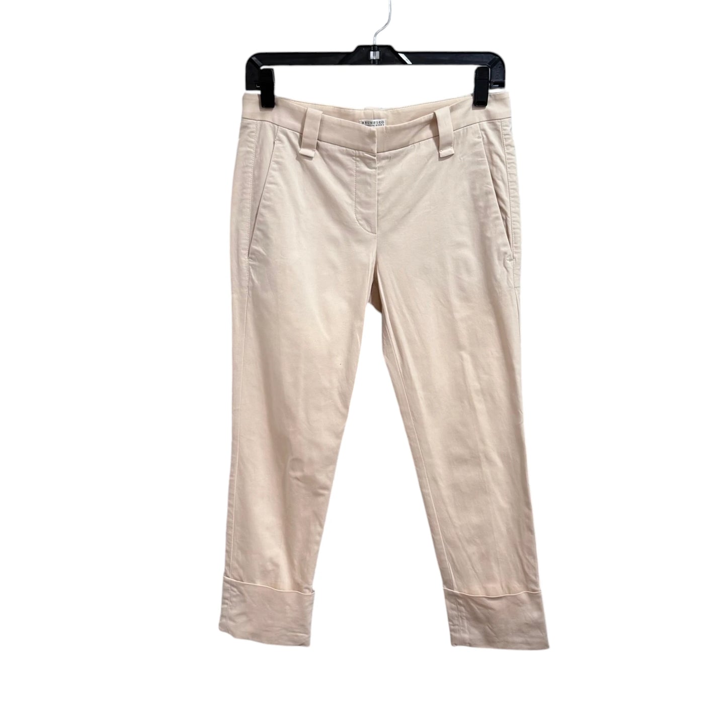 Brunello Cucinelli Ecru Cropped Pant