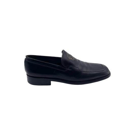 Versace Black Leather Men's Loafers